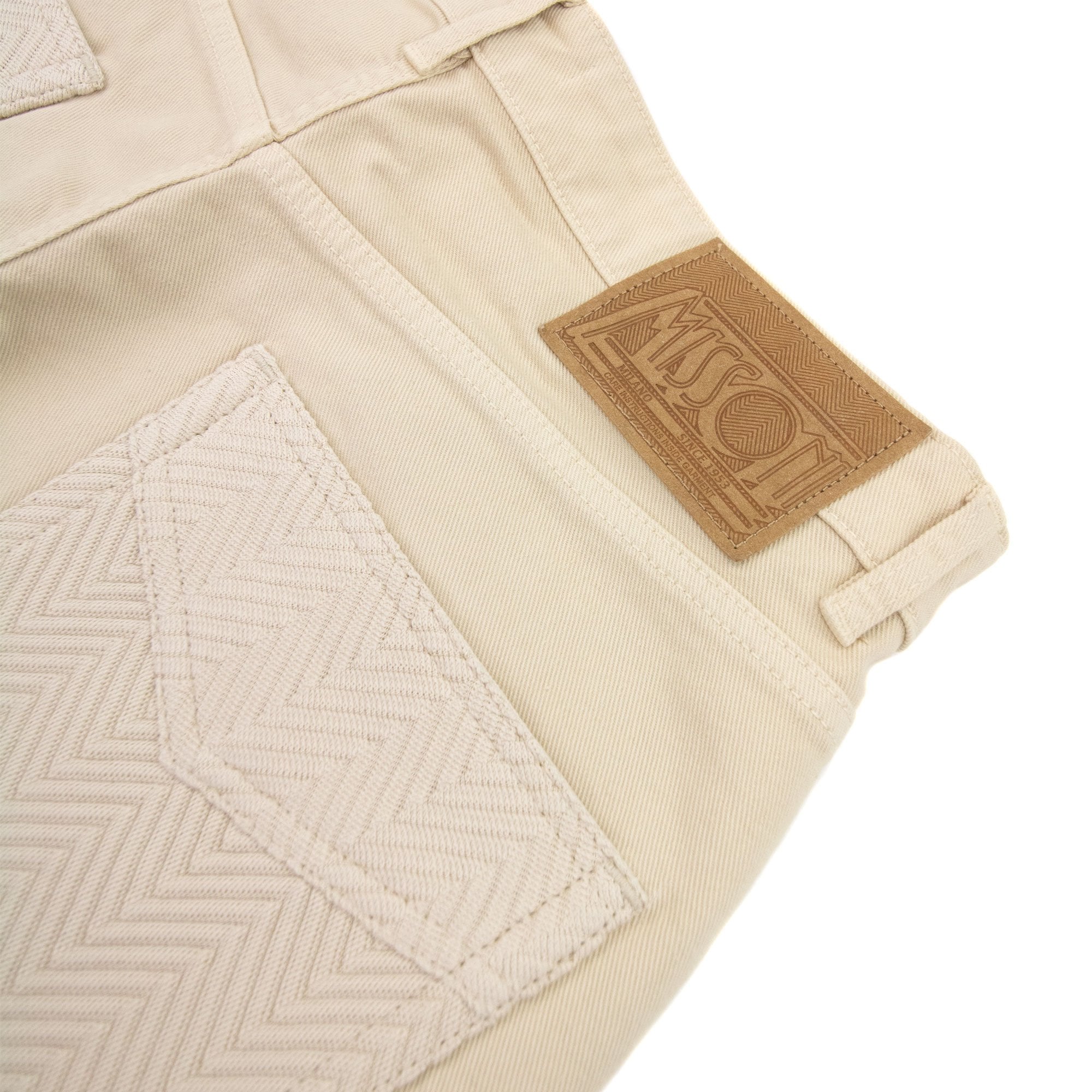 Missoni Knitted Inserts Stretchy 5 Pocket Trouser Cream S016s