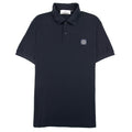 Stone Island 22r39 Organic Cotton Pique S/s Polo Navy Blue V0020