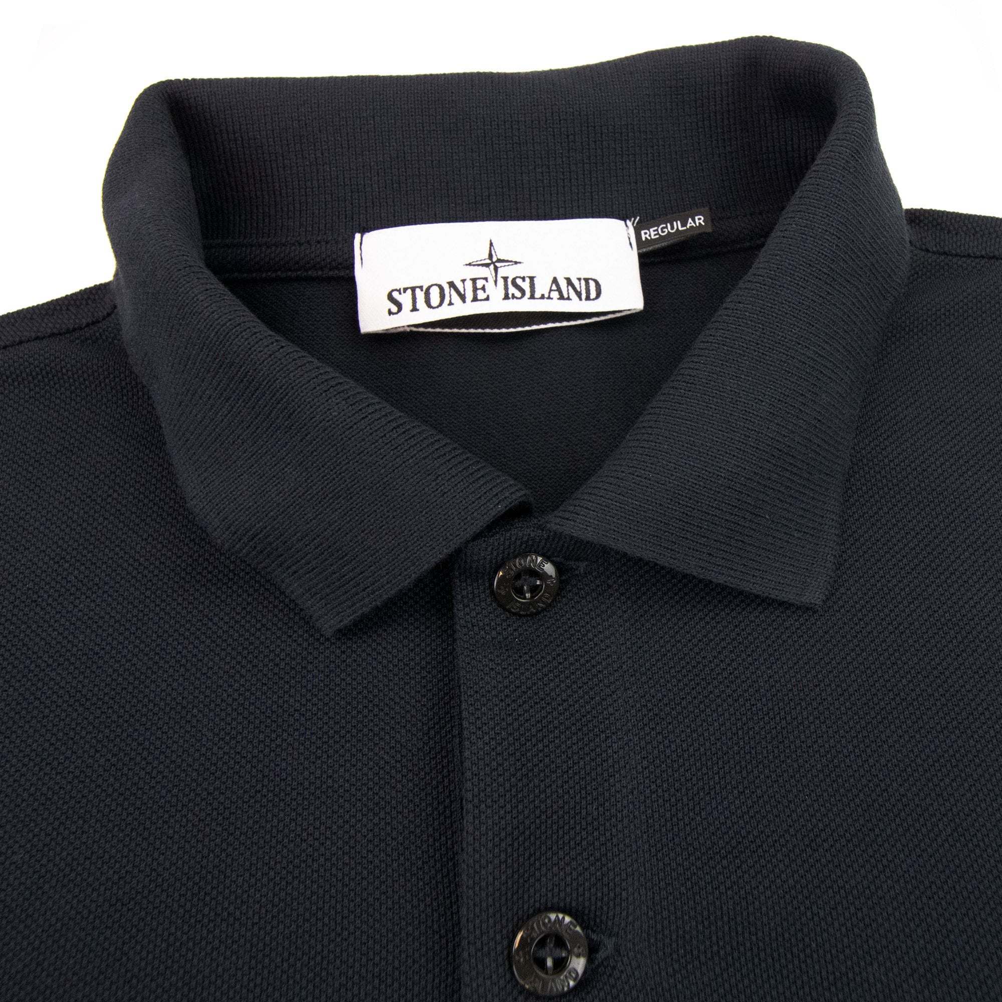 Stone Island 22r39 Organic Cotton Pique S/s Polo Navy Blue V0020