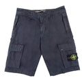 Stone Island L11wa Garment Dyed Canvas Shorts Dark Blue A0120