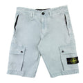 Stone Island 5l11wa Old Treatment Cargo Bermuda Shorts Sky Blue V0141