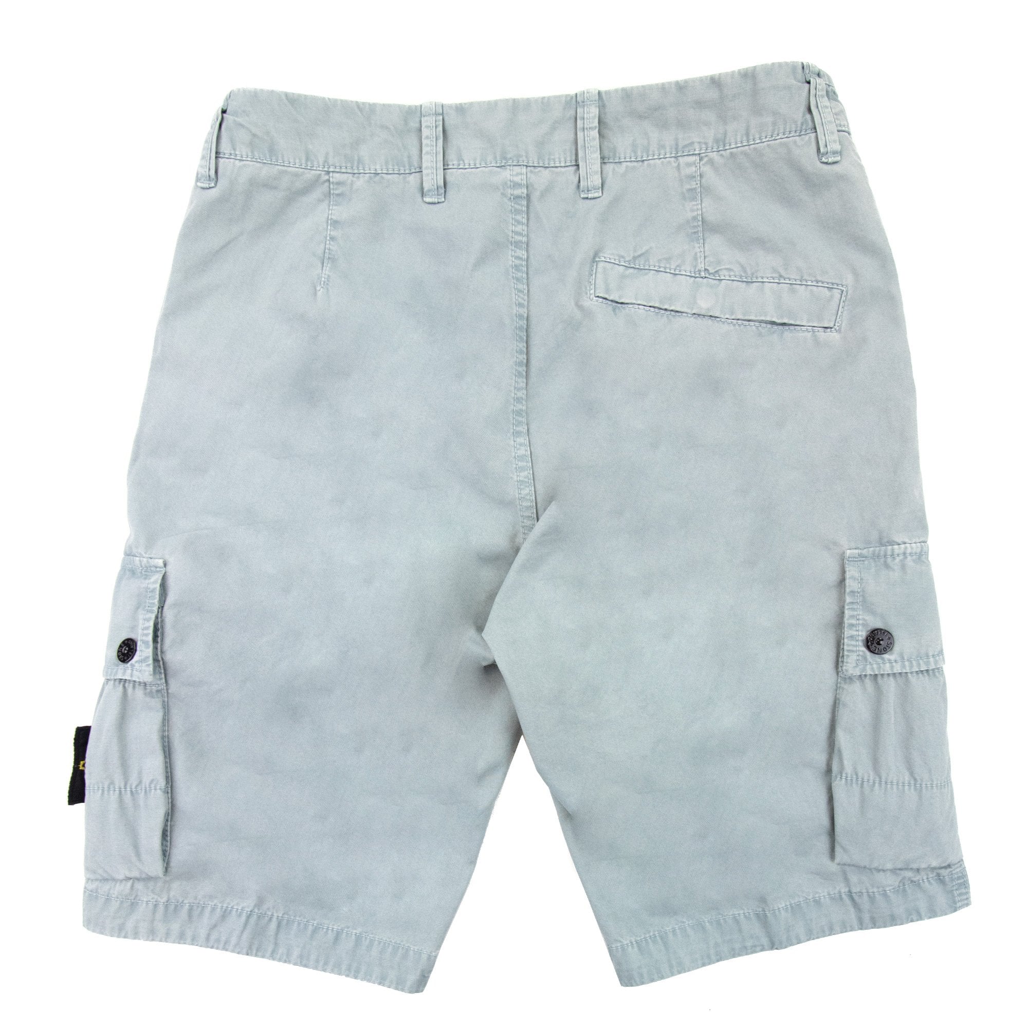 Stone Island 5l11wa Old Treatment Cargo Bermuda Shorts Sky Blue V0141