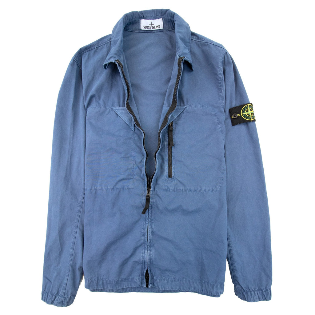 Stone Island 106wn Old Treatment Overshirt Blue V0124