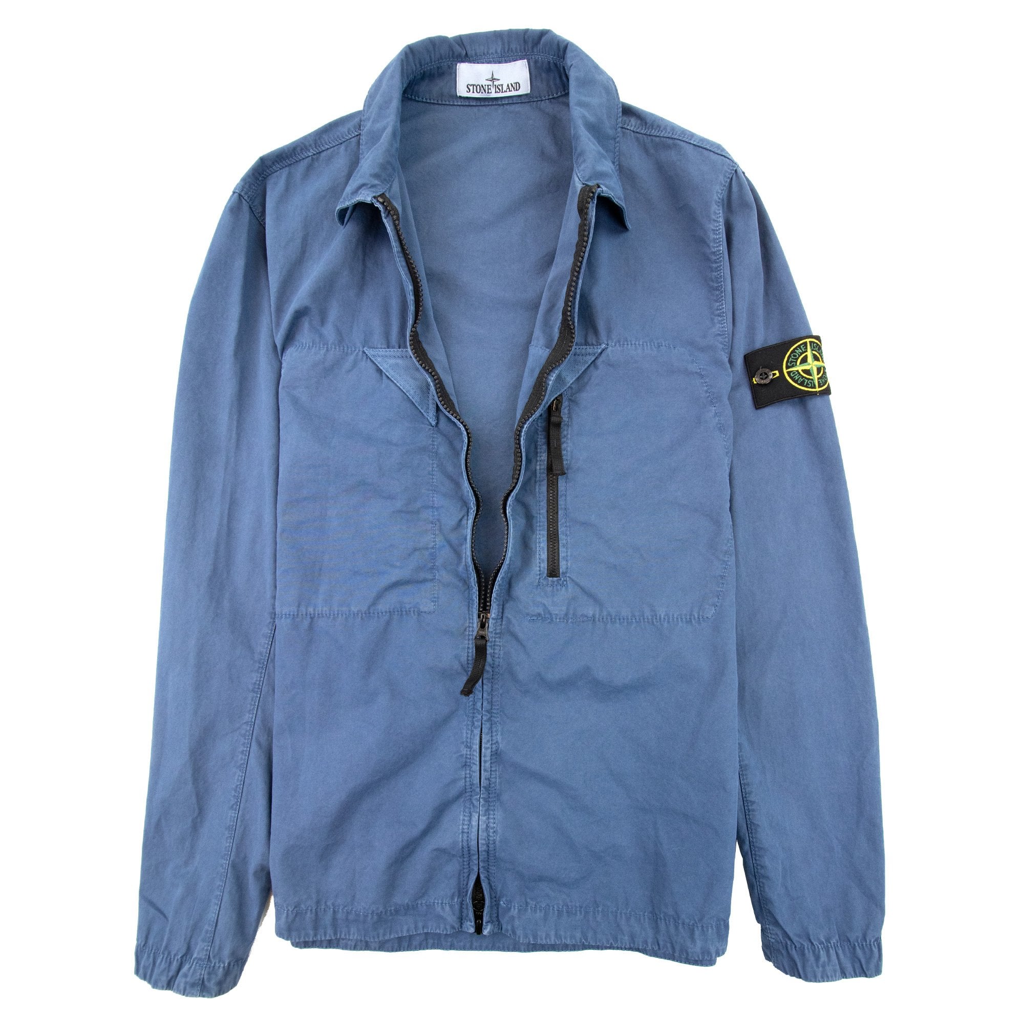 Stone Island 106wn Old Treatment Overshirt Blue V0124