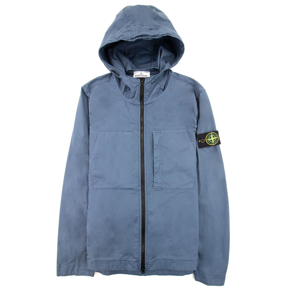 Stone Island 43310 Supima Cotton Overshirt Blue V0024