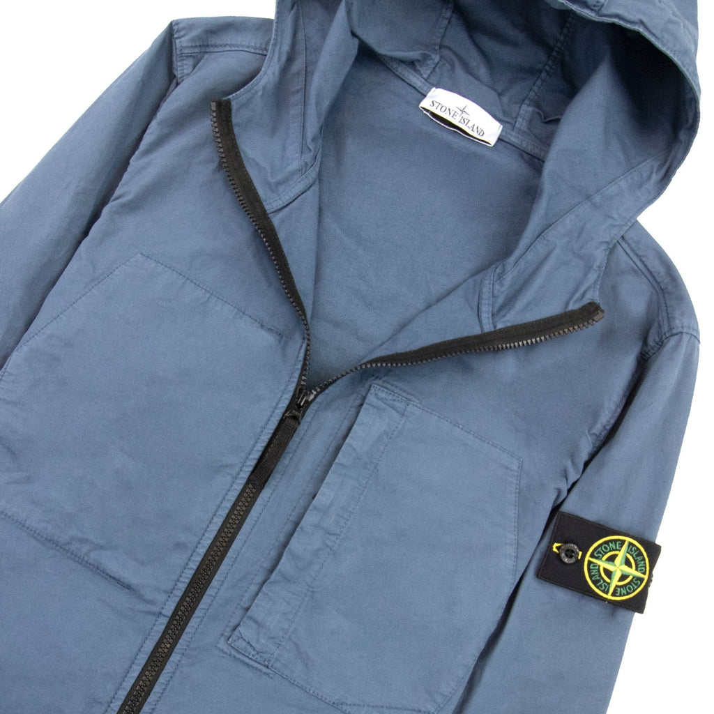 Stone Island 43310 Supima Cotton Overshirt Blue V0024