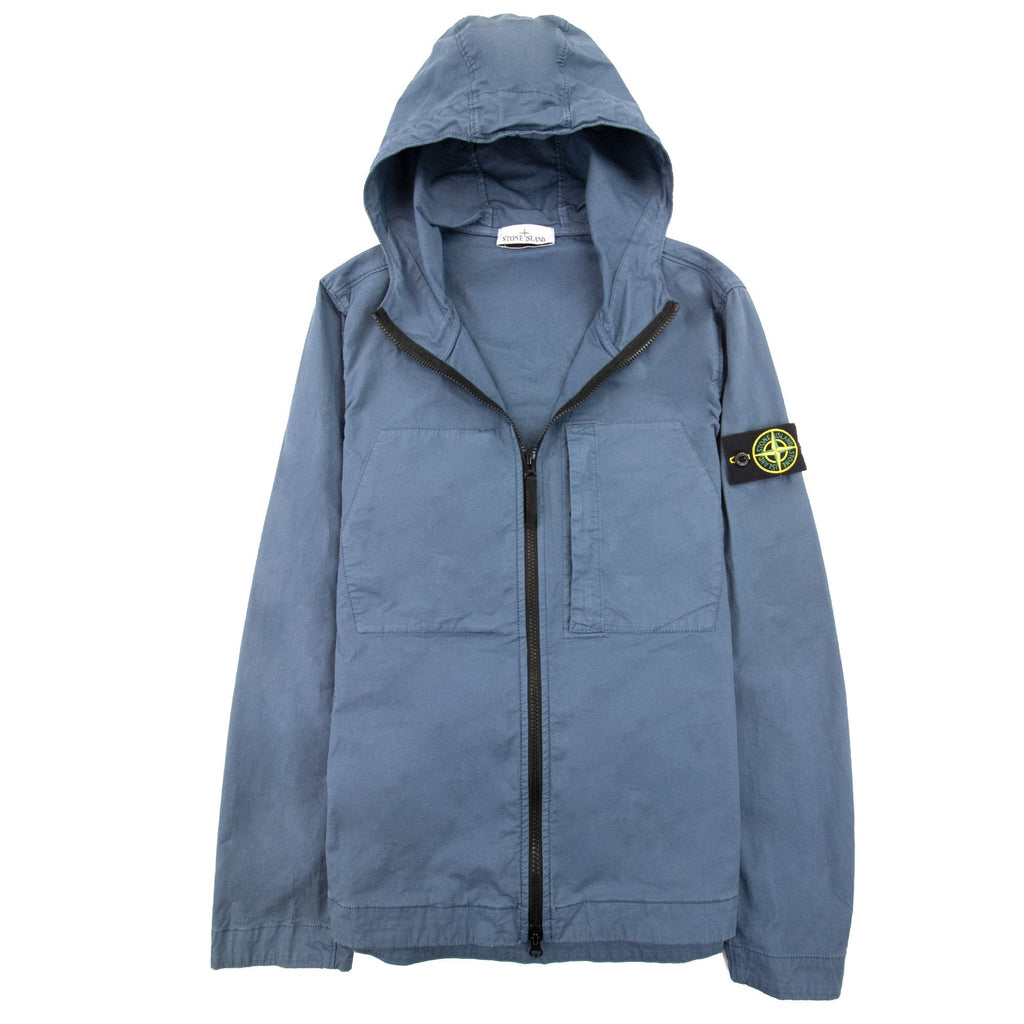 Stone Island 43310 Supima Cotton Overshirt Blue V0024