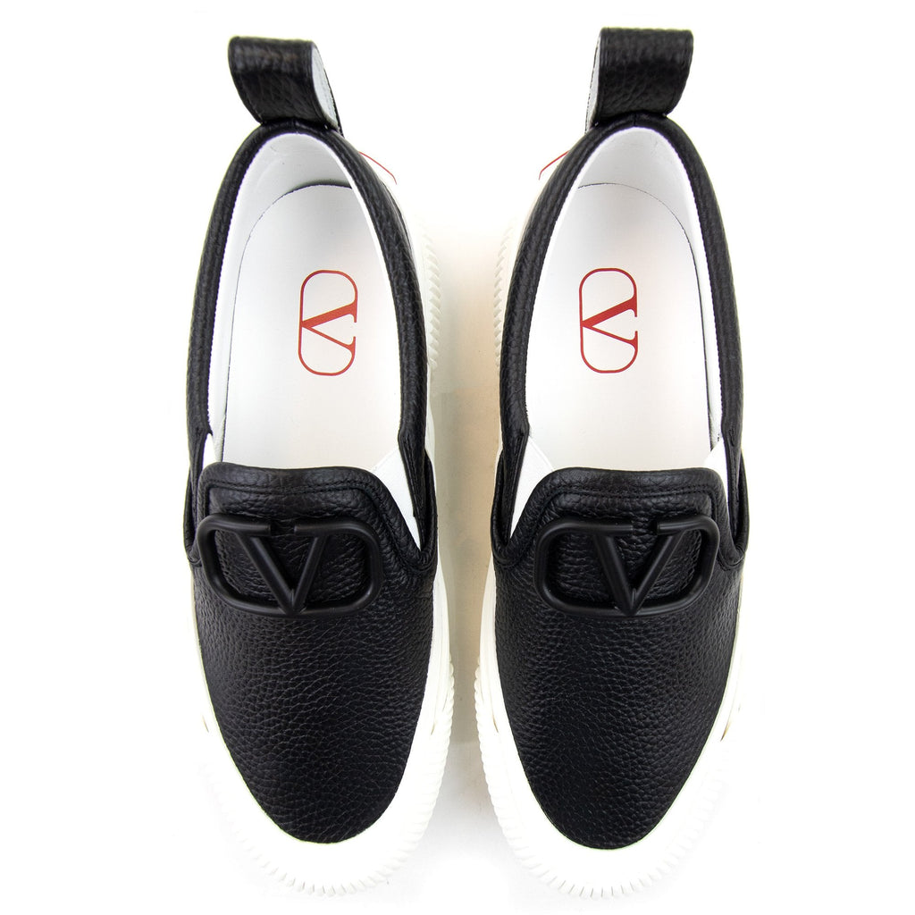 Valentino V Logo Slip On Sneakers Black 0no