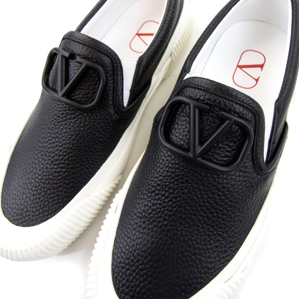 Valentino V Logo Slip On Sneakers Black 0no