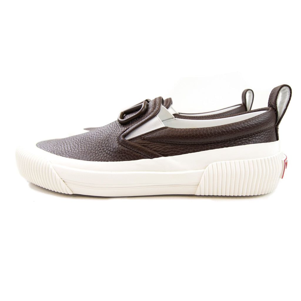 Valentino V Logo Slip On Sneakers Brown/white Kg8