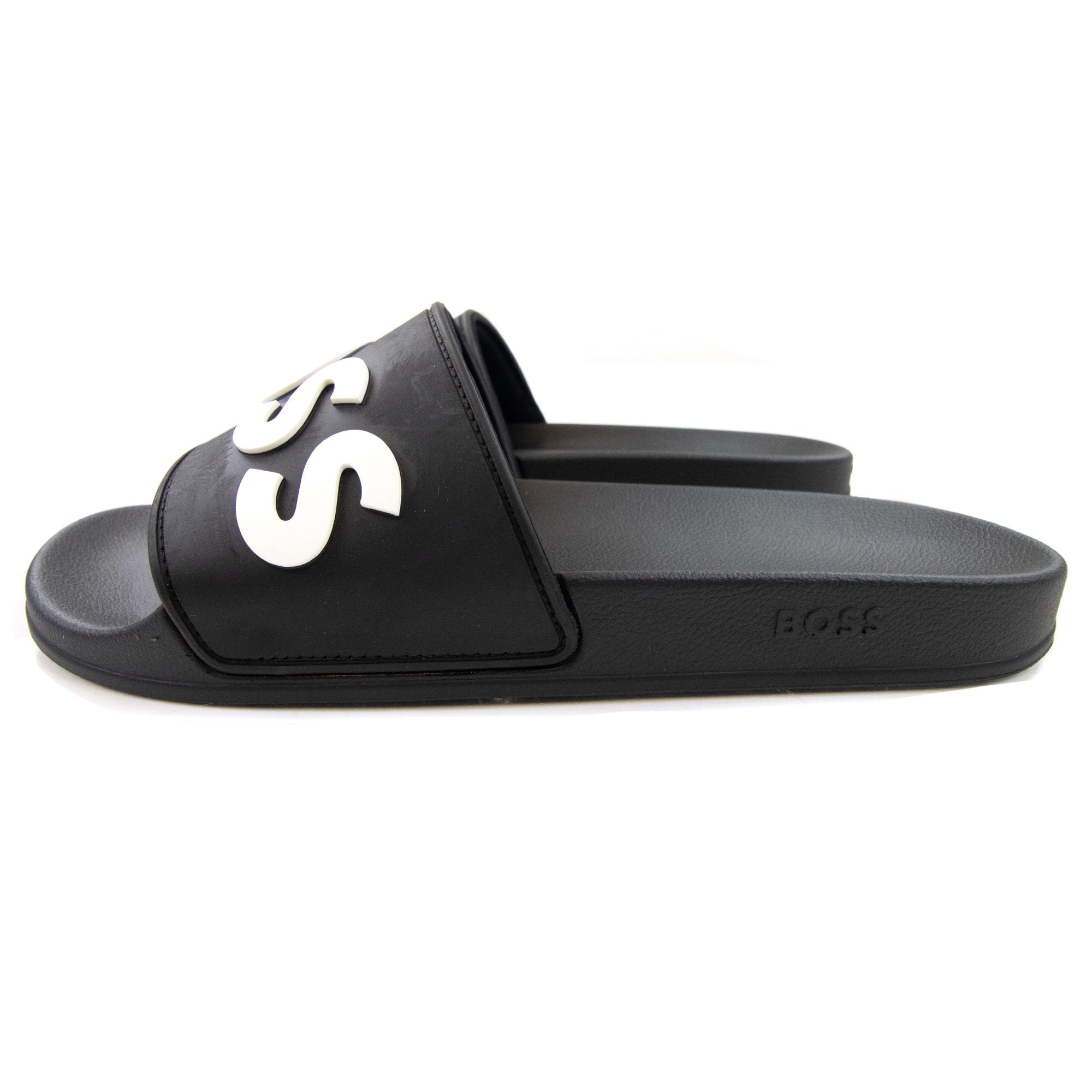 Hugo Boss Kirk Raised Contrast Logo Slider Black 001