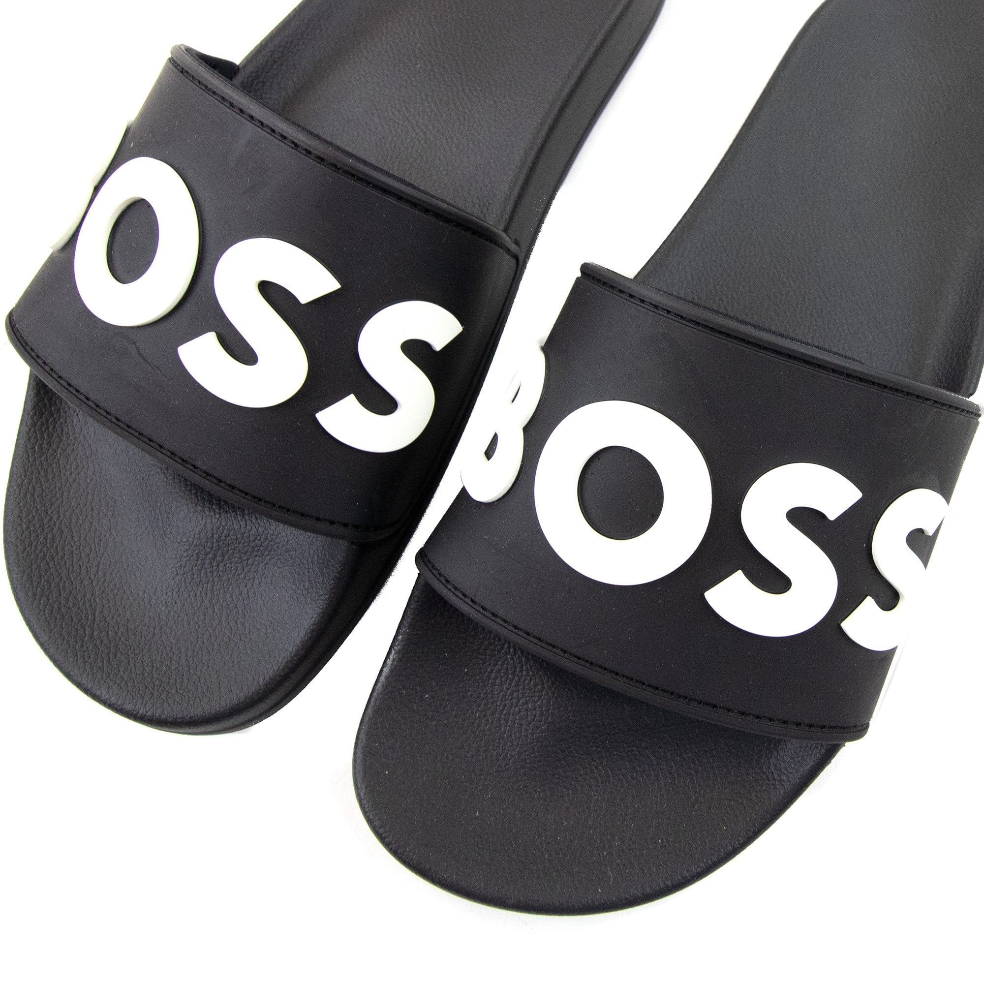 Hugo Boss Kirk Raised Contrast Logo Slider Black 001