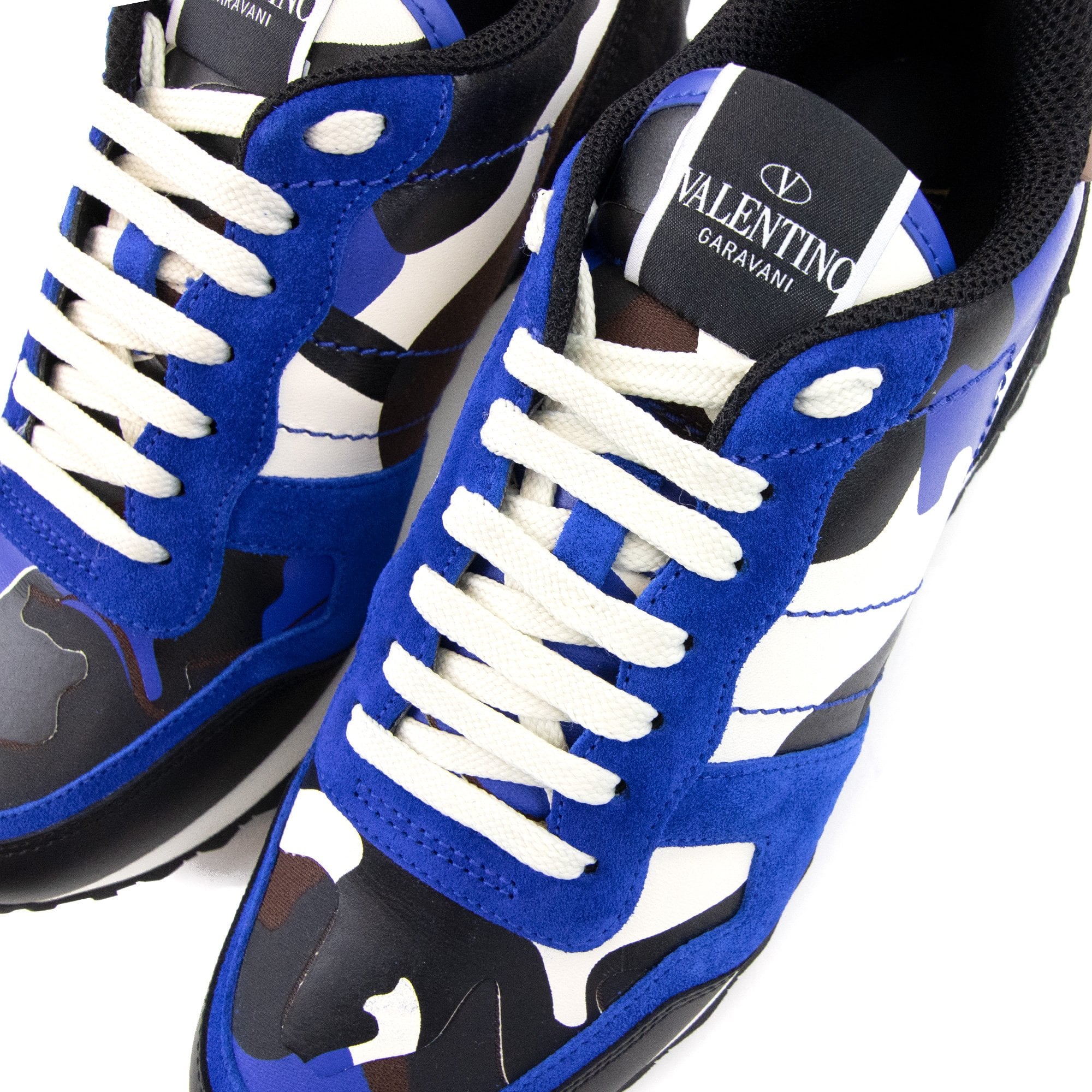 Valentino Rockrunner Camouflage Sneakers Acid Blue 74r