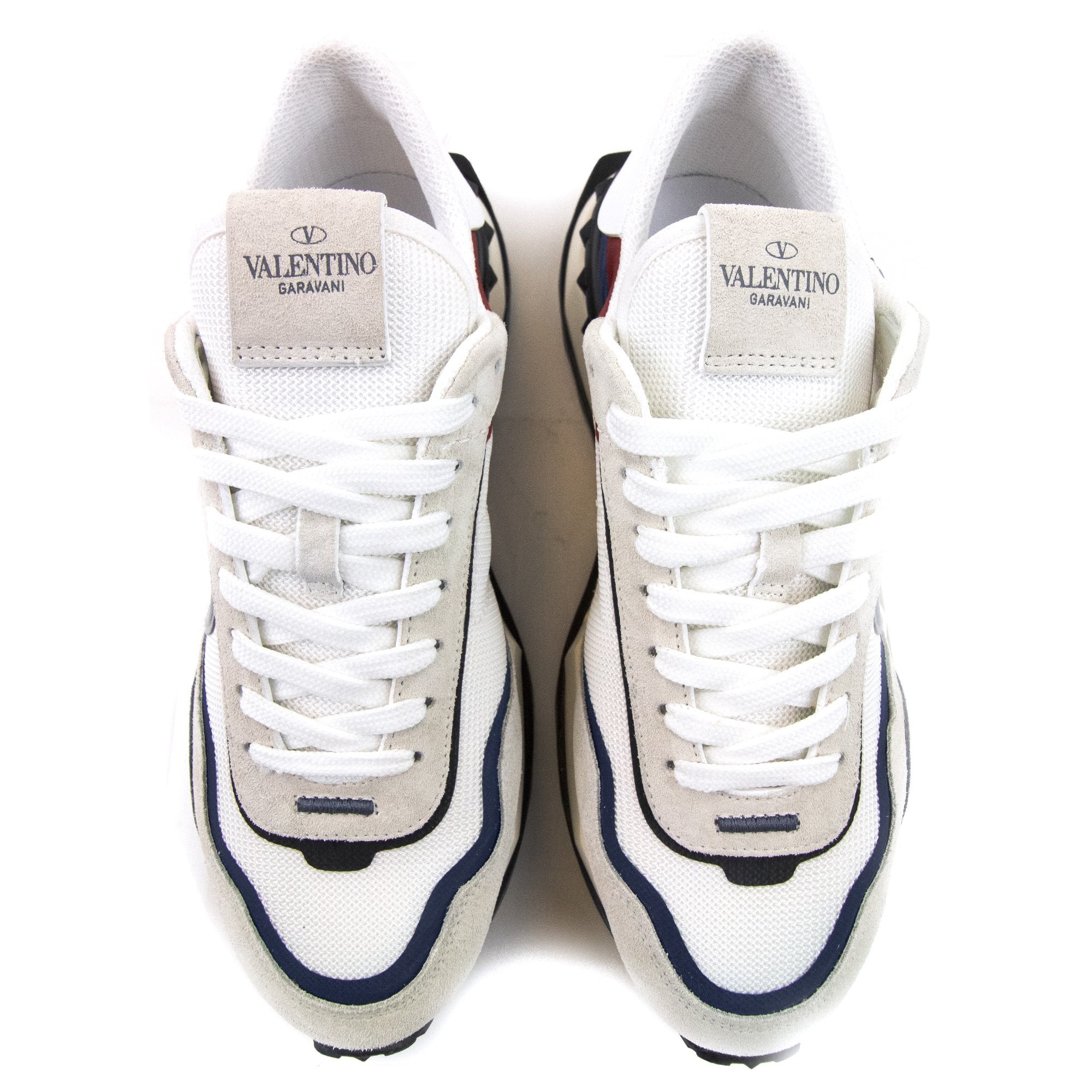 Valentino Netrunner Fabric & Suade Sneaker White Multi 7dc