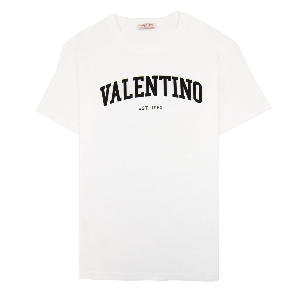 Valentino Logo Print T Shirt White A01