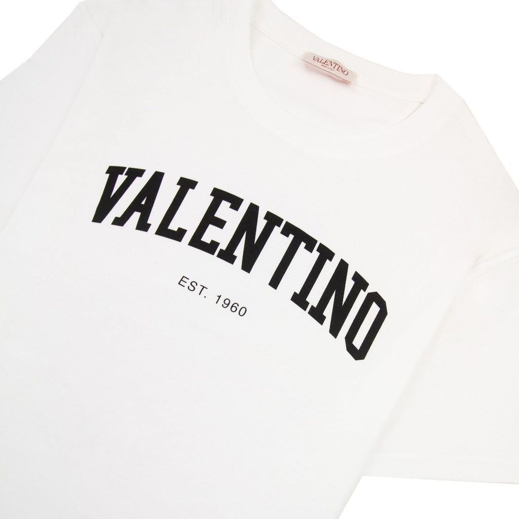 Valentino Logo Print T Shirt White A01