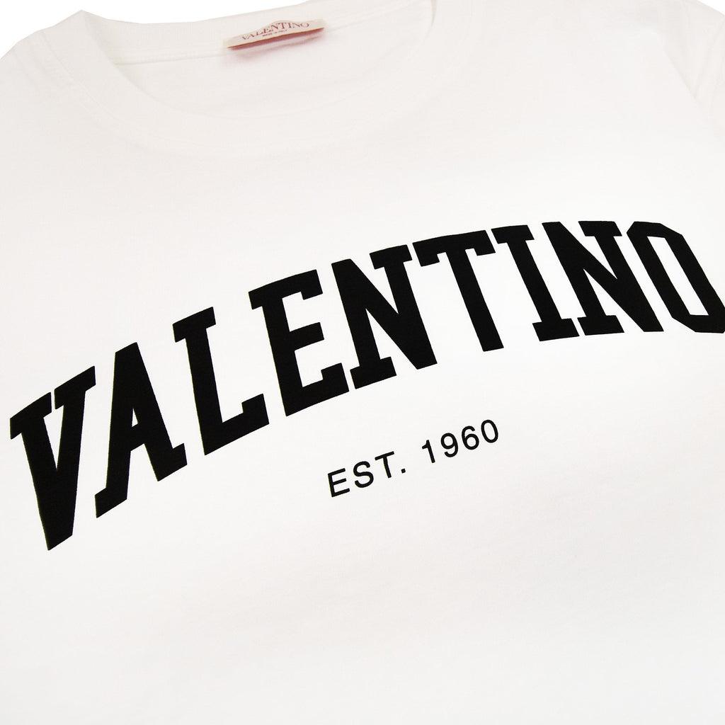 Valentino Logo Print T Shirt White A01