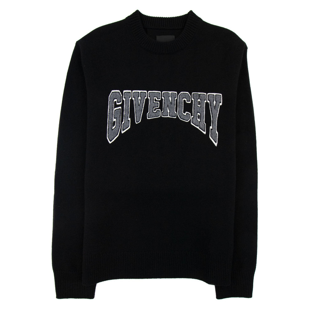 Givenchy College Wool Sweater Black 001
