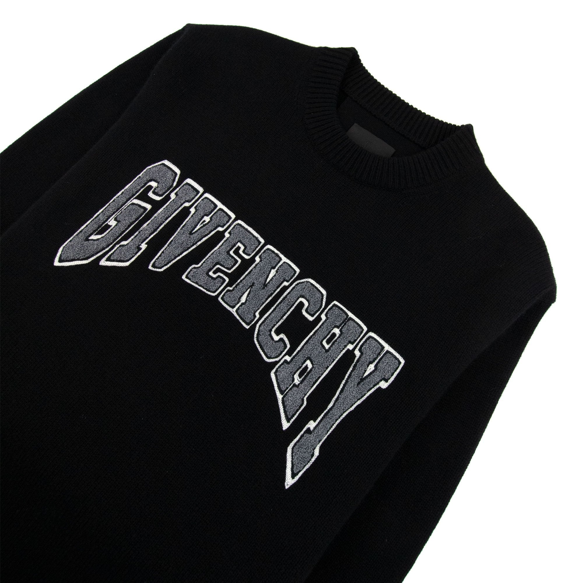 Givenchy College Wool Sweater Black 001