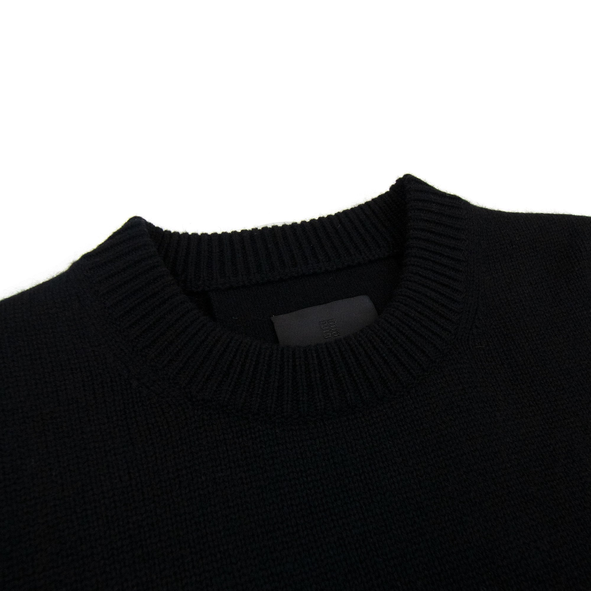 Givenchy College Wool Sweater Black 001