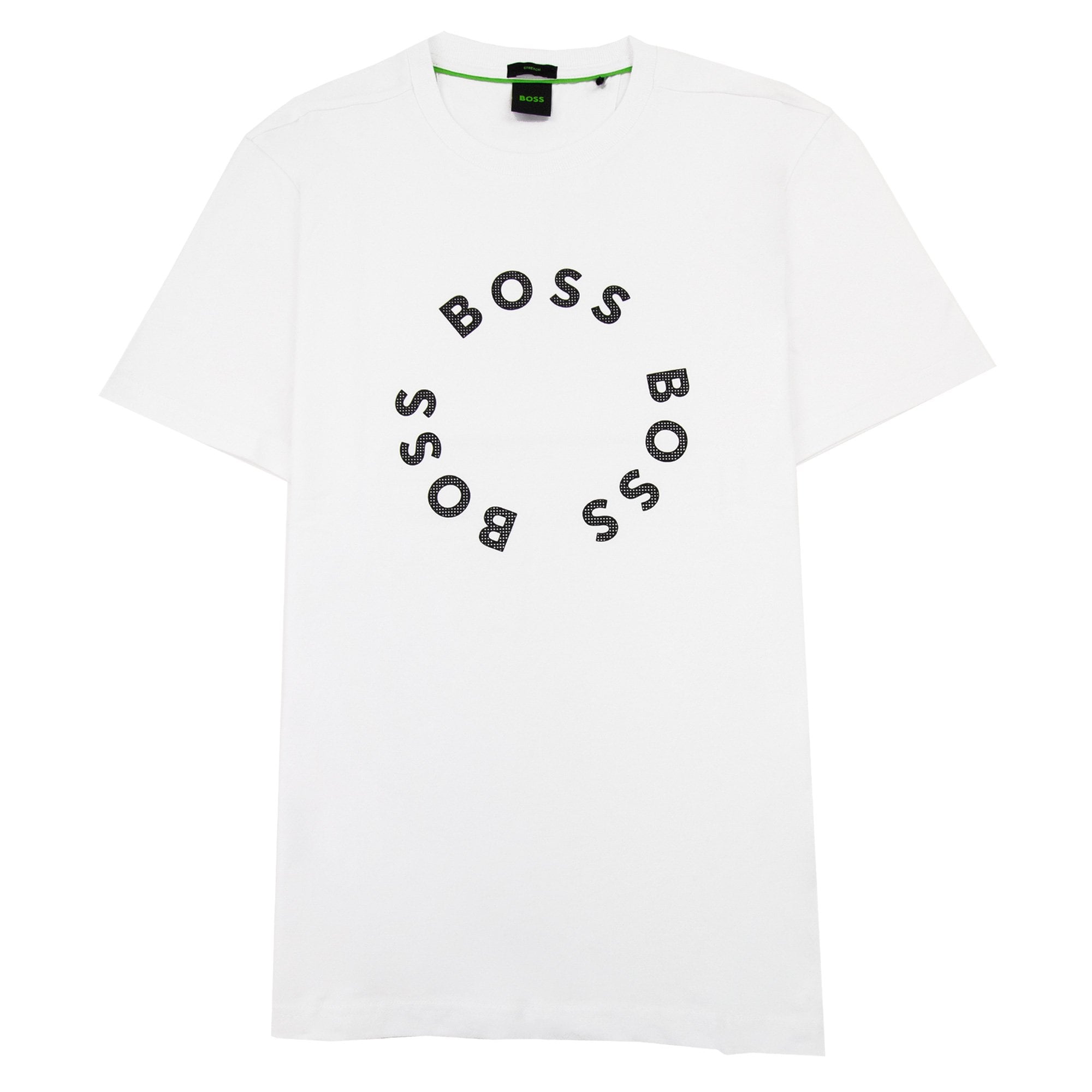 Hugo Boss Tee 4 Circle Logo Print T Shirt White 100