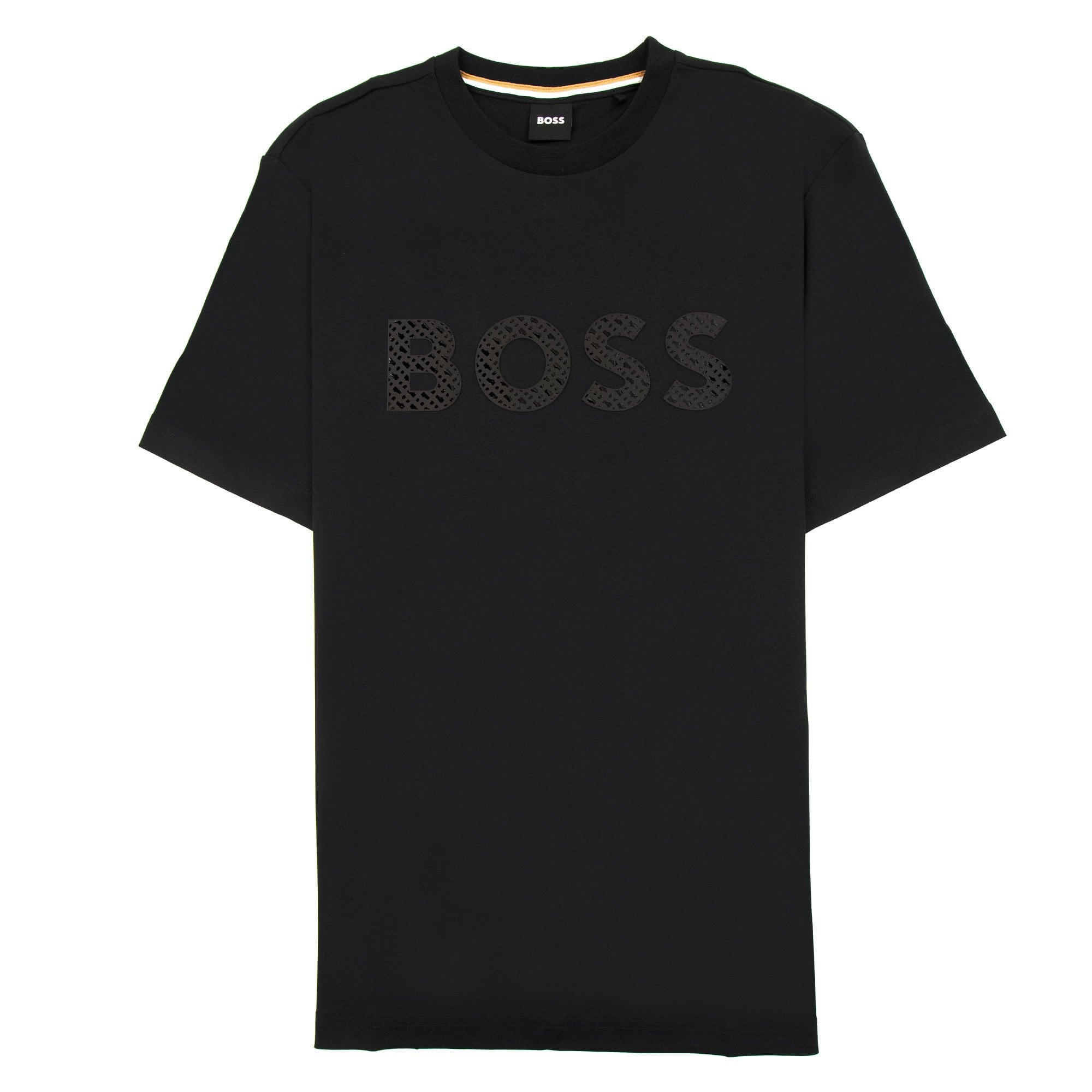 Hugo Boss Tburt 338 Monogram Filled Logo T Shirt Black 002