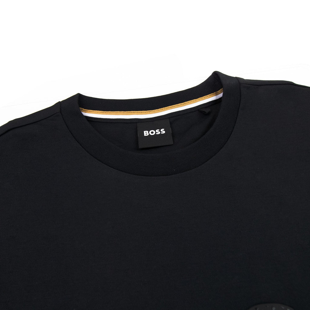 Hugo Boss Tburt 338 Monogram Filled Logo T Shirt Black 002