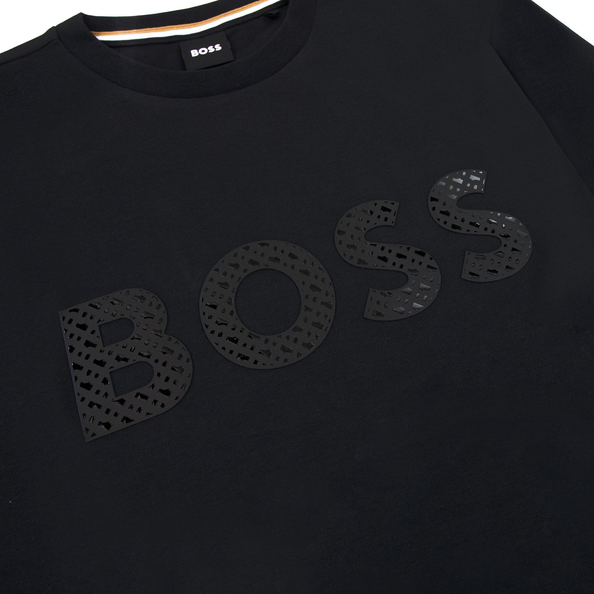 Hugo Boss Tburt 338 Monogram Filled Logo T Shirt Black 002