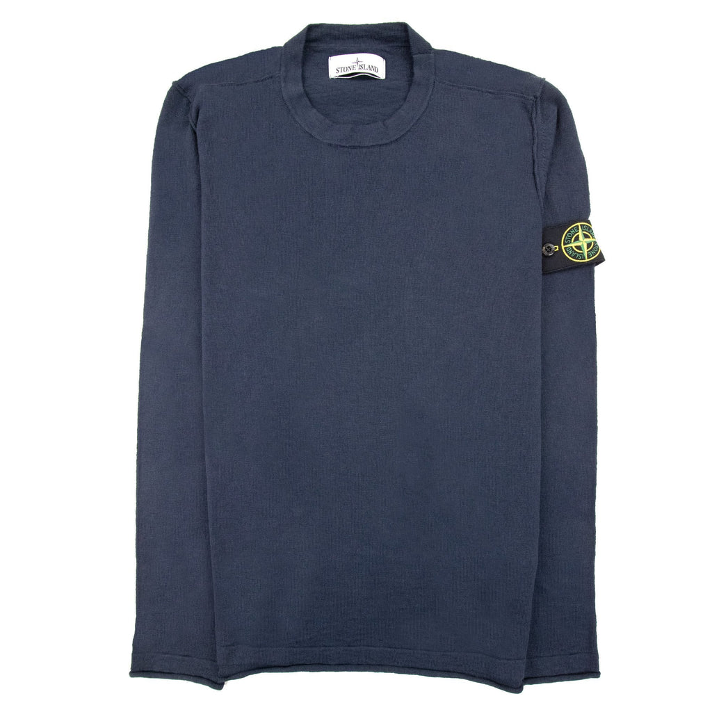 Stone Island 502b0 Crewneck Knit Navy Blue V0020