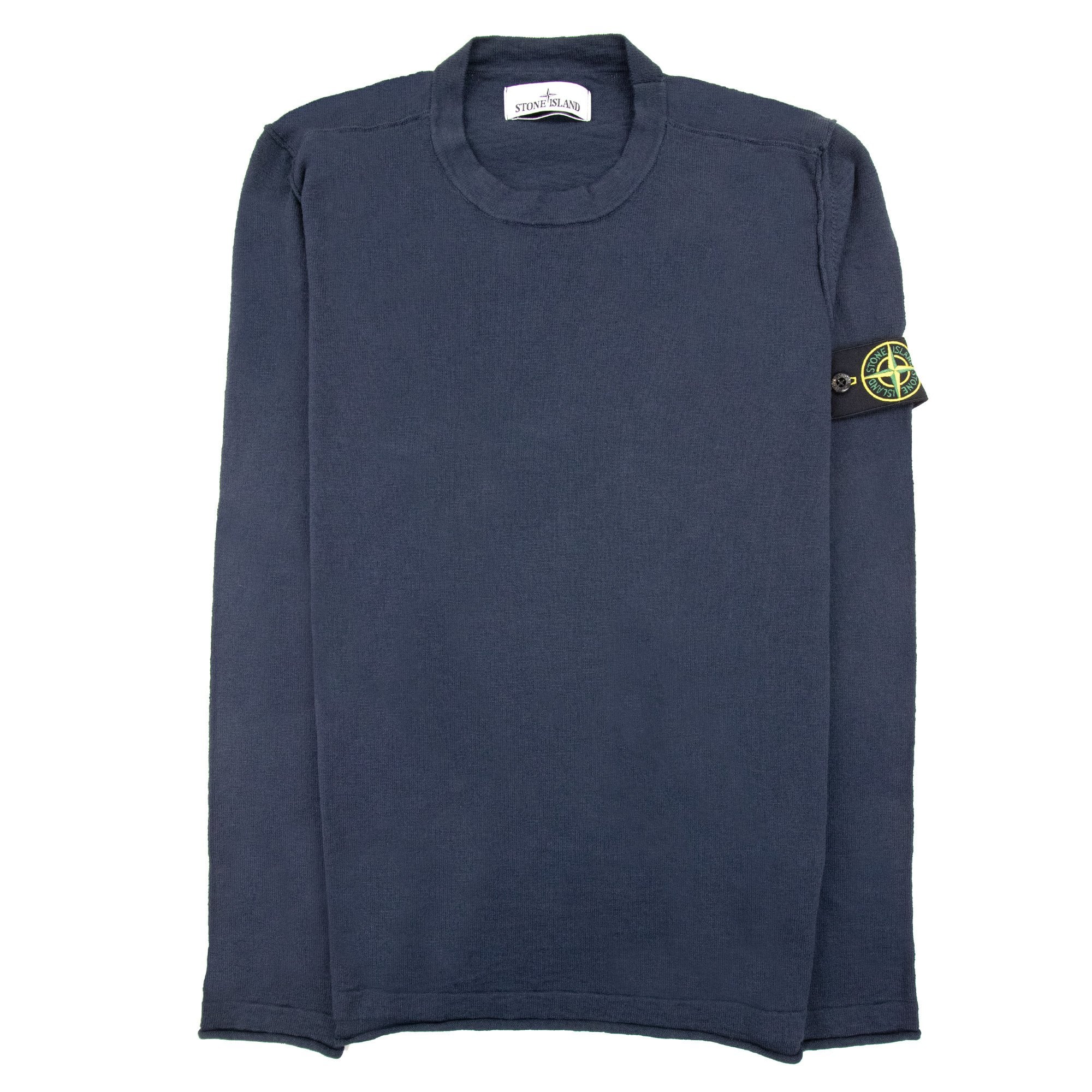 Stone Island 502b0 Crewneck Knit Navy Blue V0020