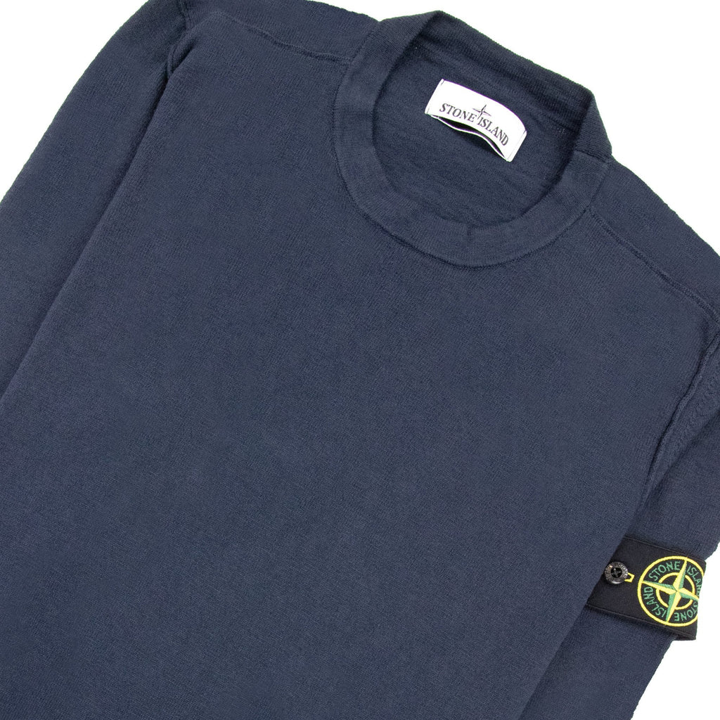Stone Island 502b0 Crewneck Knit Navy Blue V0020