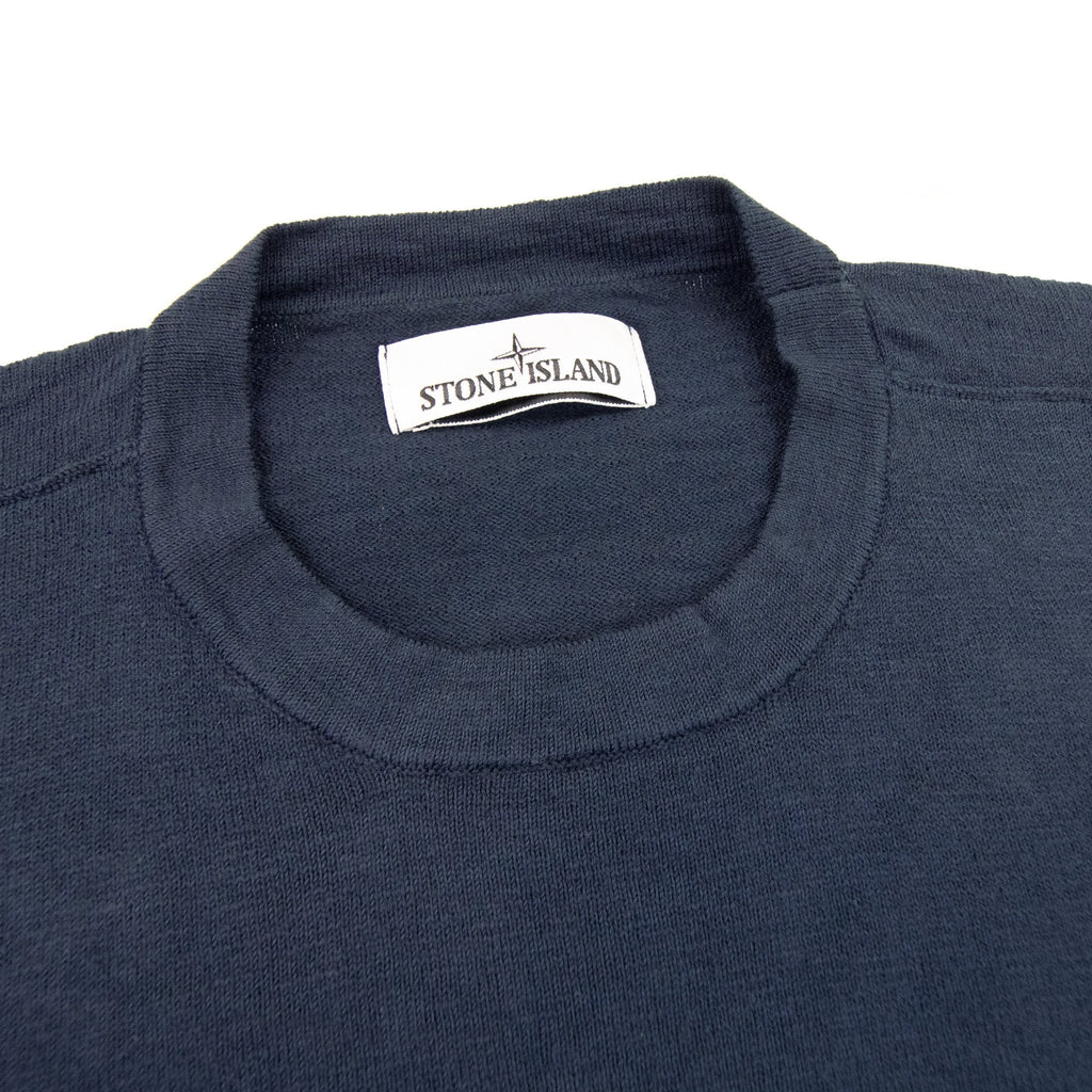 Stone Island 502b0 Crewneck Knit Navy Blue V0020