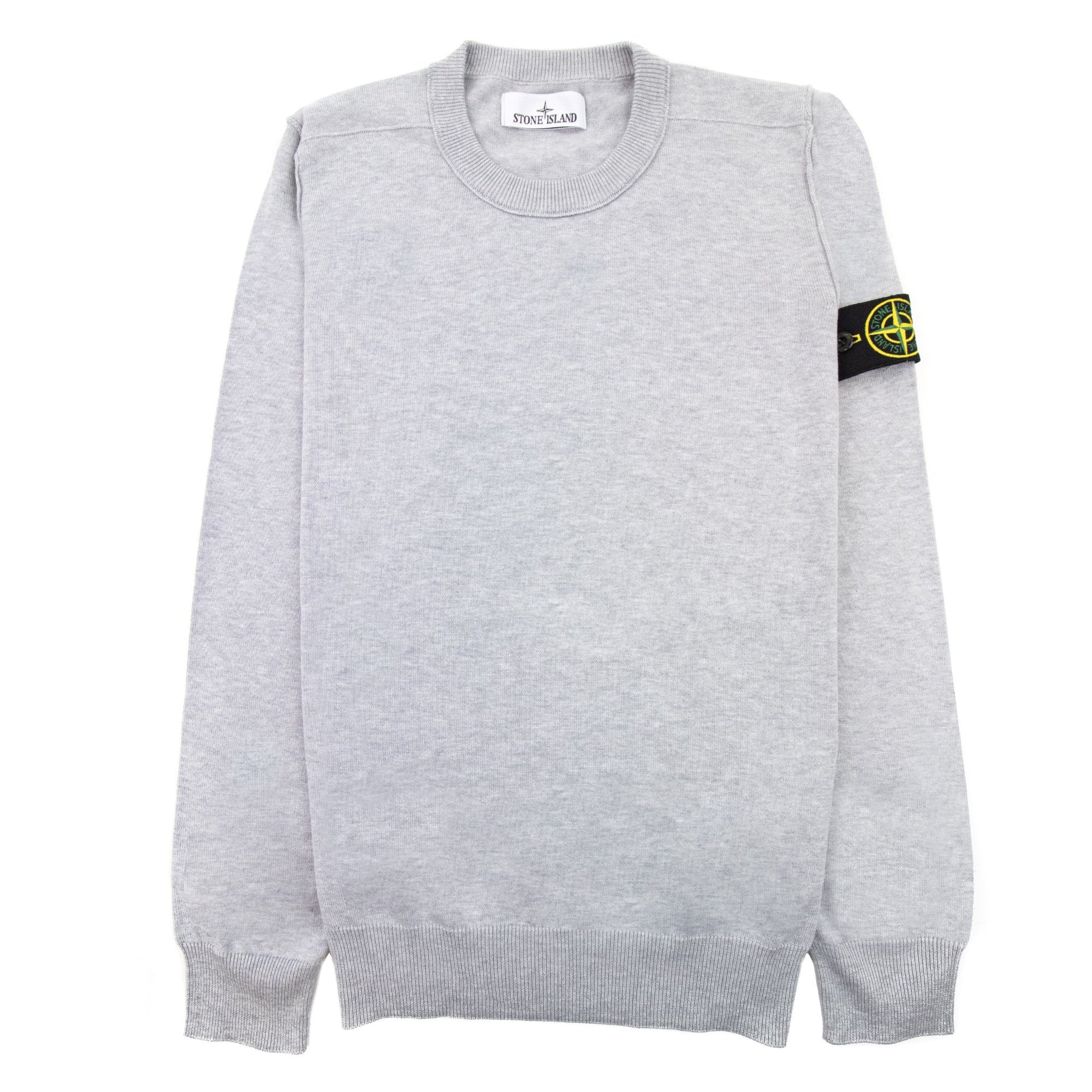 Stone Island 540b2 Crewneck Soft Cotton Knit Grey V0m67