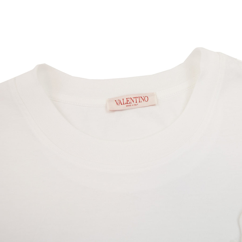Valentino Floral Applique T Shirt White 0b0
