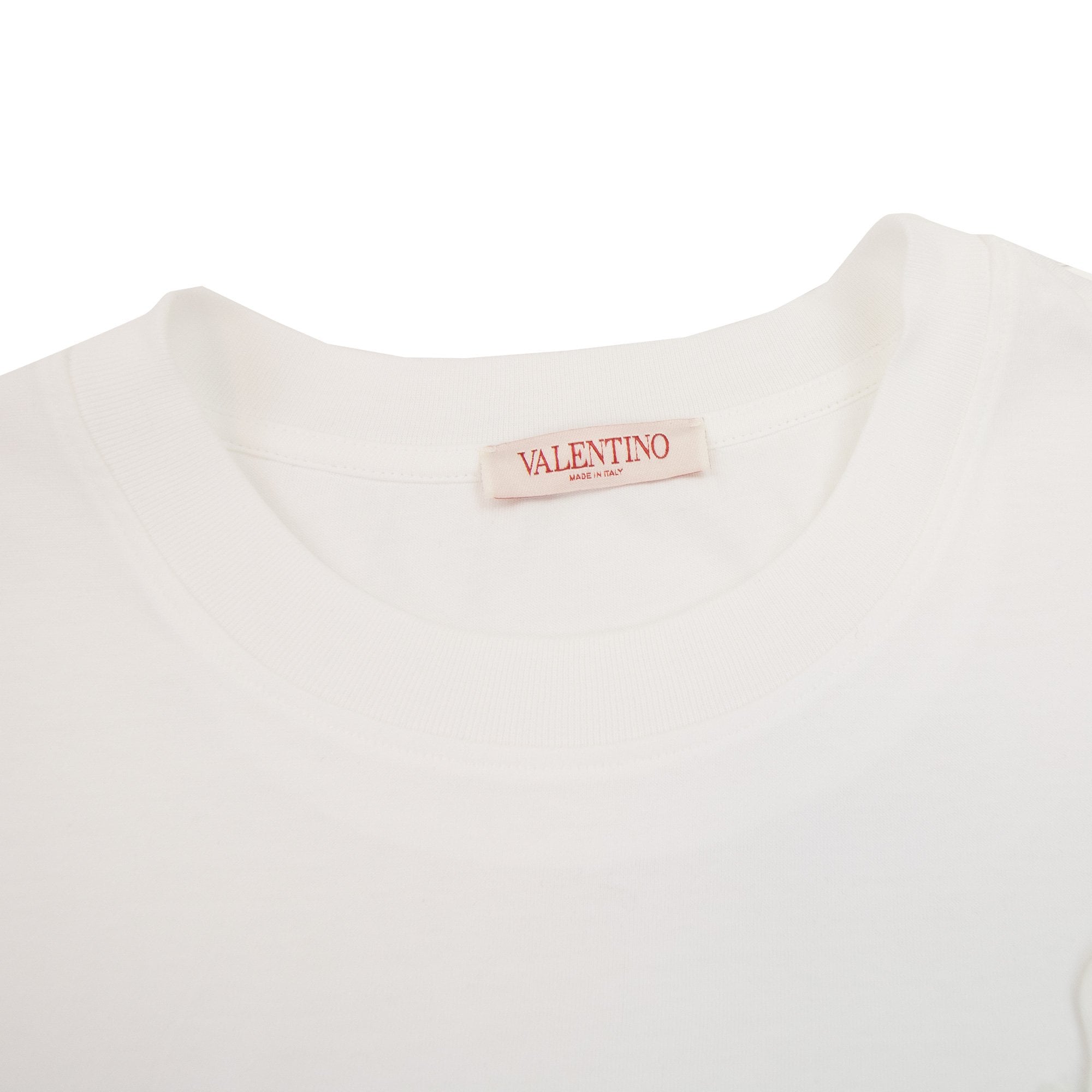 Valentino Floral Applique T Shirt White 0b0