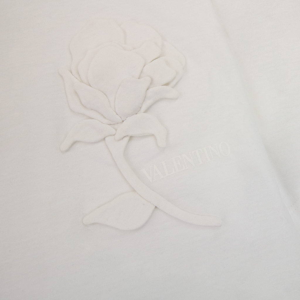 Valentino Floral Applique T Shirt White 0b0