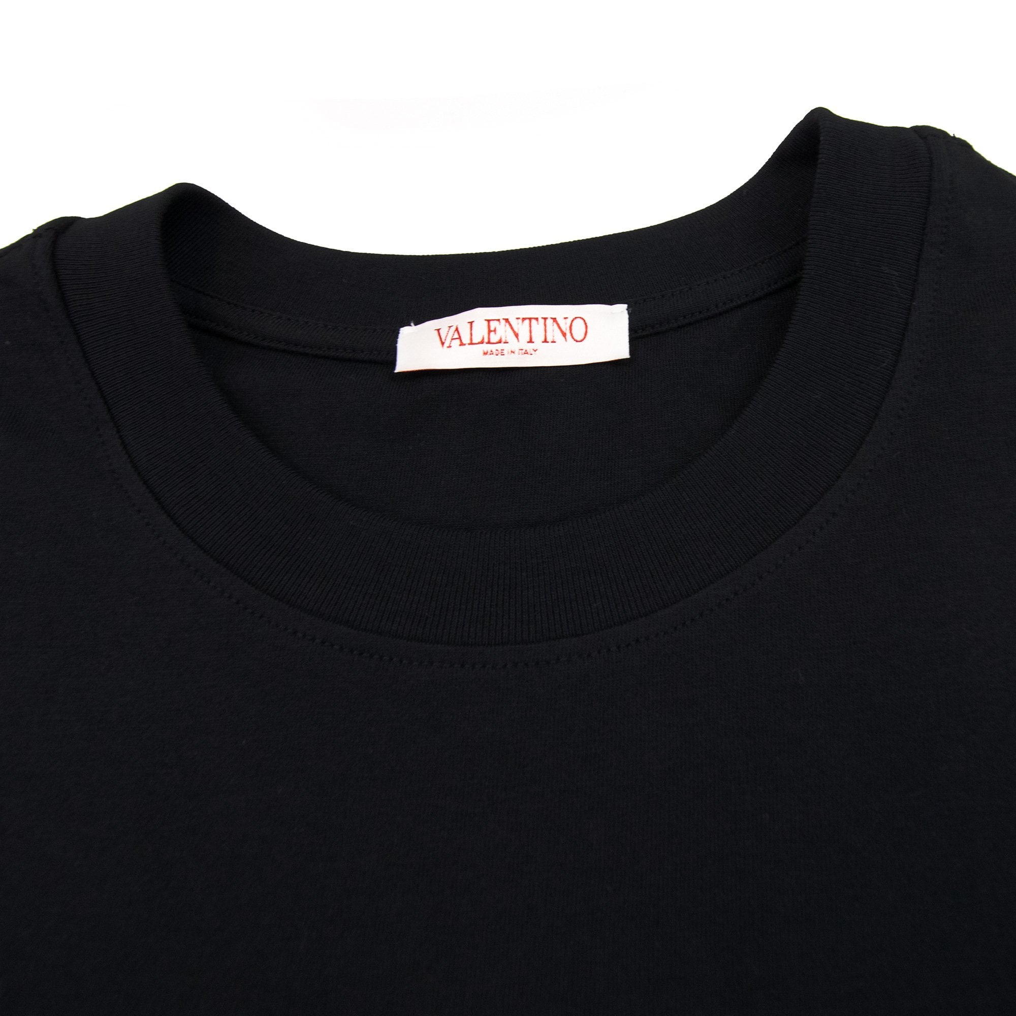 Valentino Floral Applique T Shirt Black 0no