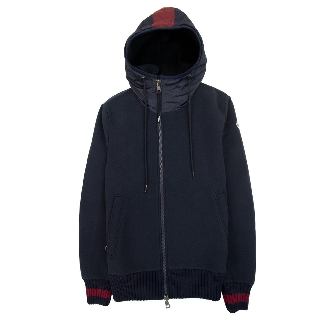 Moncler Nylon Hood Zip Up Hoody Navy 742