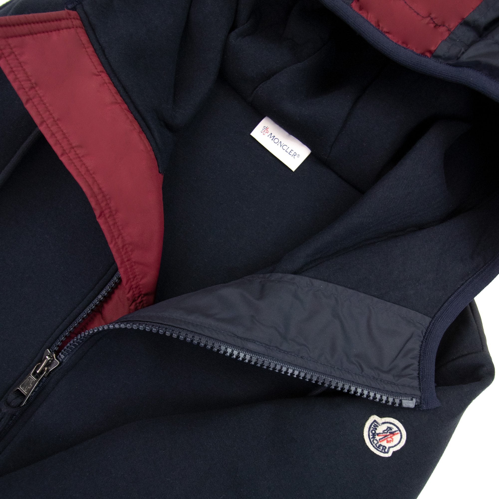 Moncler Nylon Hood Zip Up Hoody Navy 742