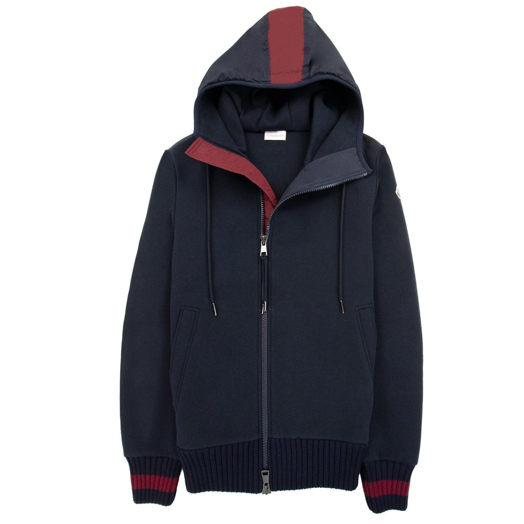 Moncler Nylon Hood Zip Up Hoody Navy 742