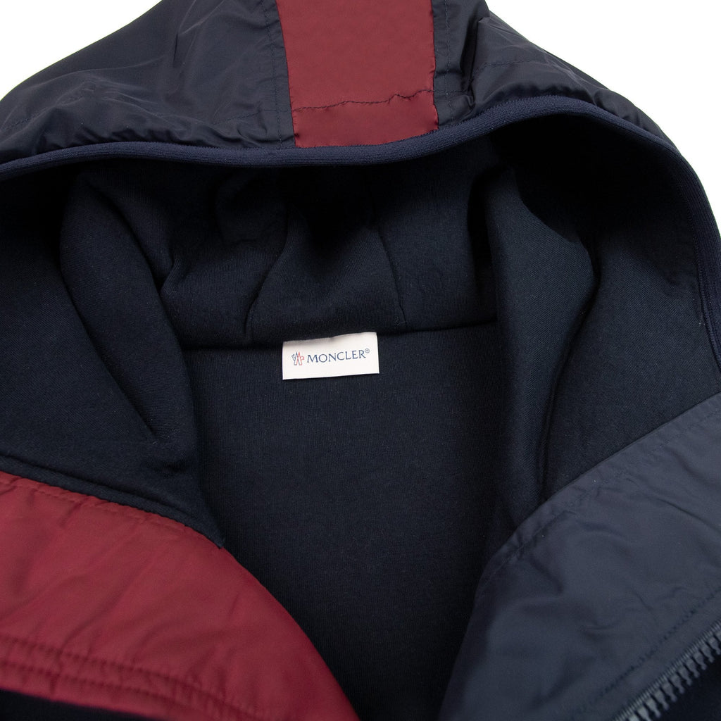 Moncler Nylon Hood Zip Up Hoody Navy 742