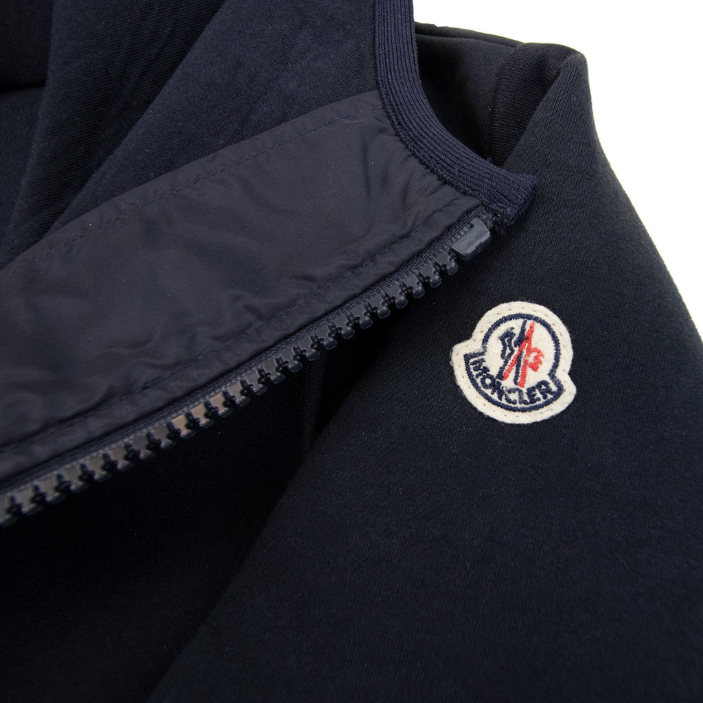 Moncler Nylon Hood Zip Up Hoody Navy 742