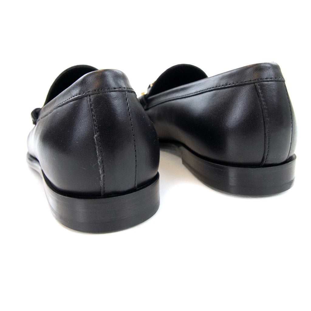 Valentino Gold Rockstud Loafer Black