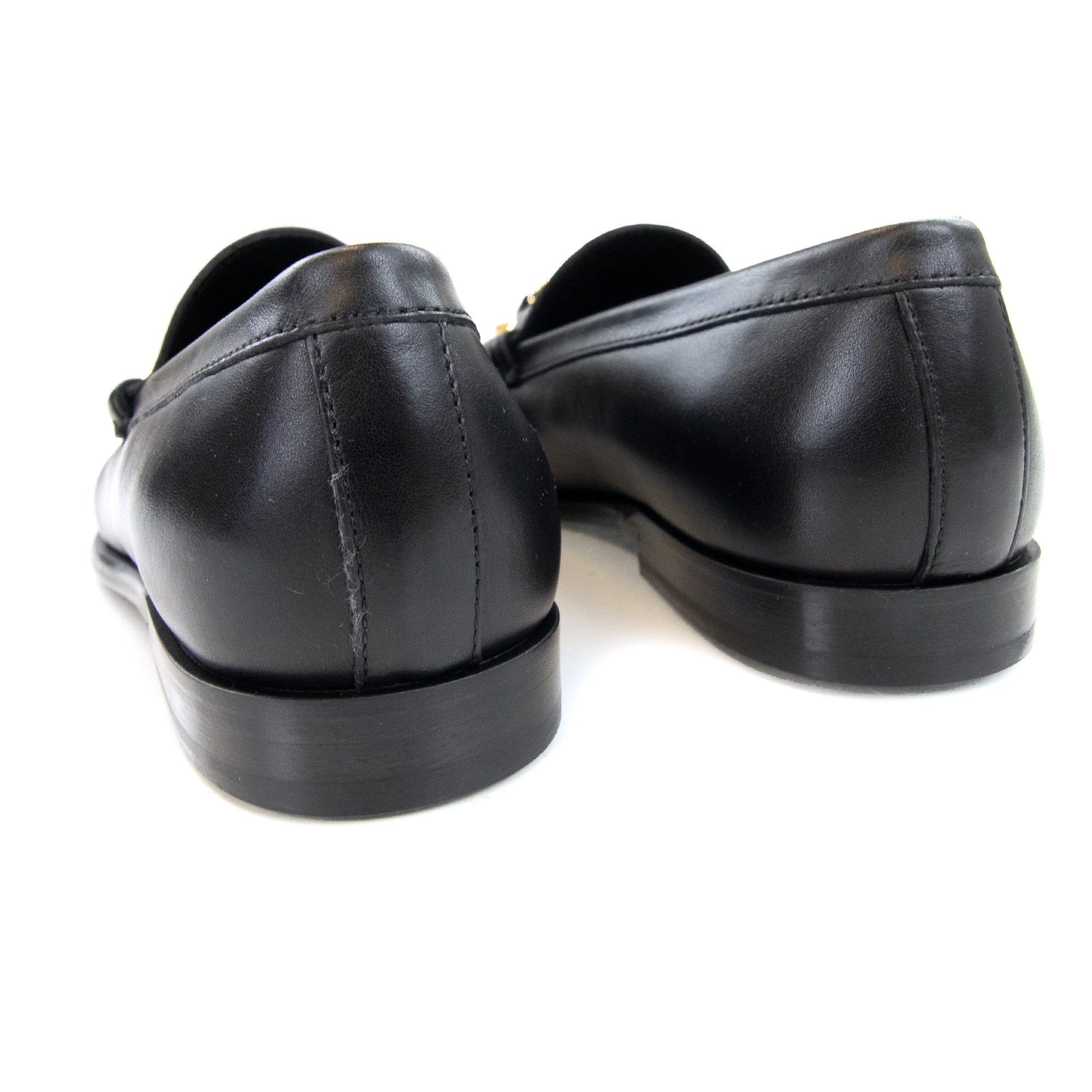 Valentino Gold Rockstud Loafer Black