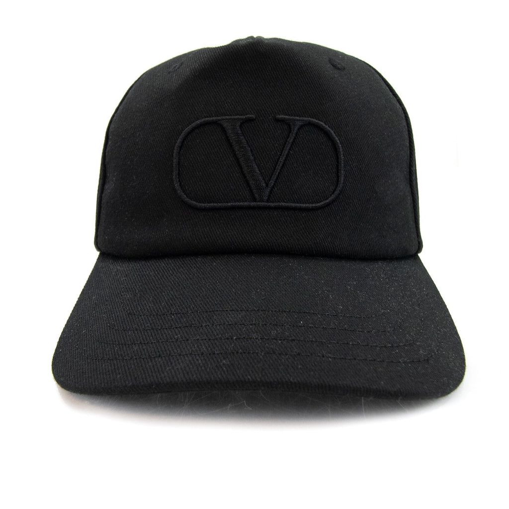 Valentino Vlogo Signature Baseball Cap Black 0no