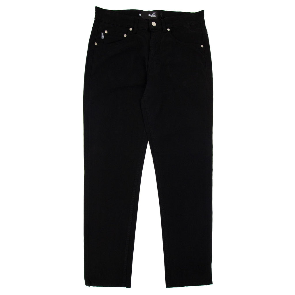 Love Moschino Metal Peace Patch Jeans Black