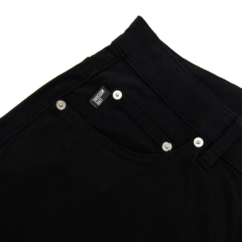 Love Moschino Metal Peace Patch Jeans Black