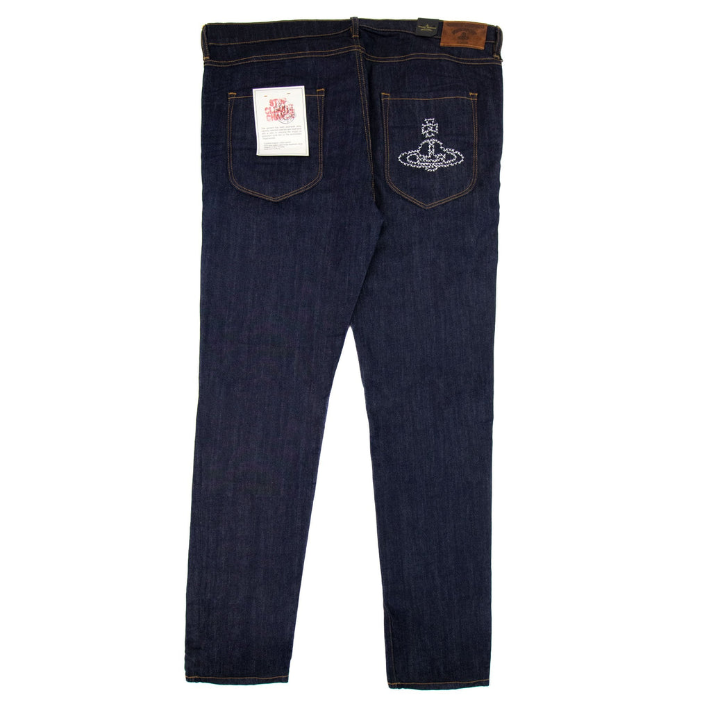 Vivienne Westwood New Classic Tapered Denim Jeans Dark Denim