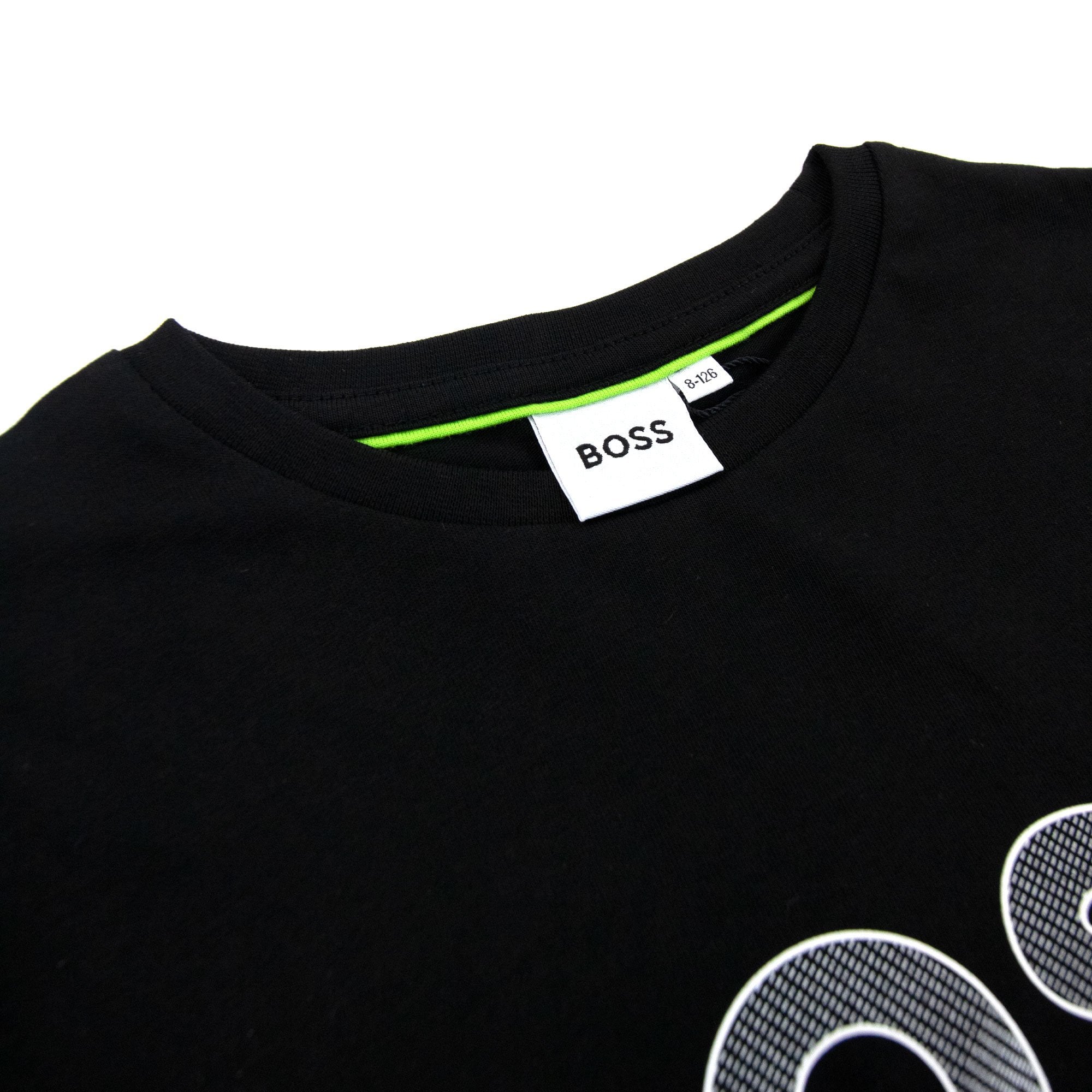 Hugo Boss Kids Printed Logo T Shirt Black 09b