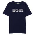 Hugo Boss Kids Printed Logo T Shirt Navy 849